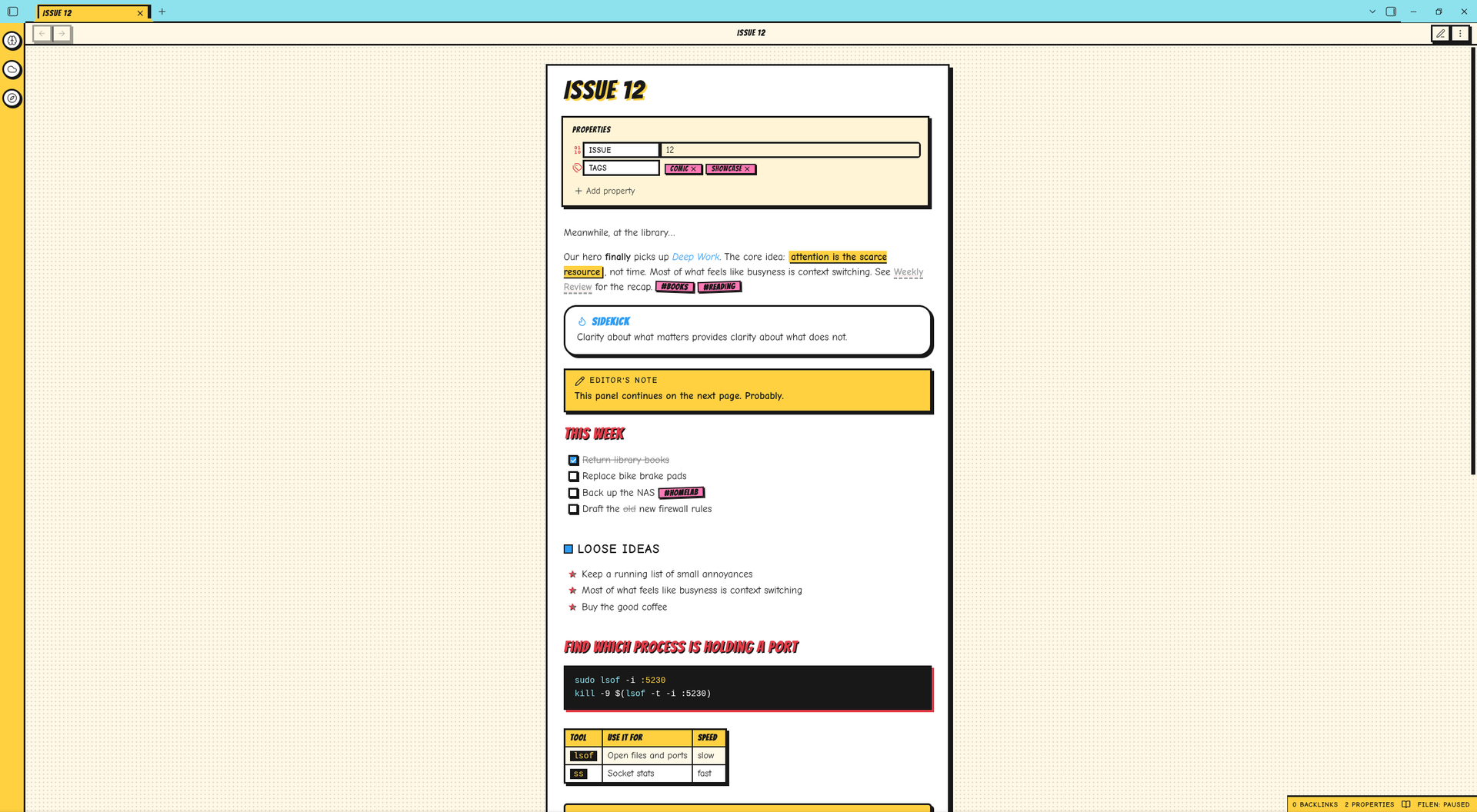 Issue 12 in Comic, day mode